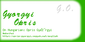 gyorgyi opris business card